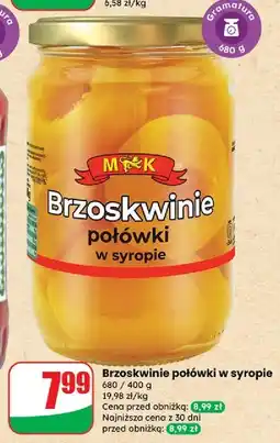 Dino Brzoskwinie połówki w lekkim syropie M&K oferta