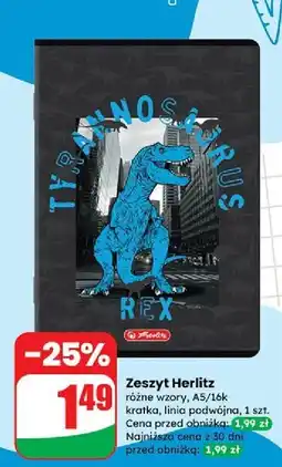 Dino Zeszyt a5/16 k podwójna linia Herlitz oferta