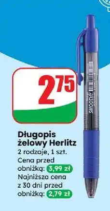 Dino Długopis żelowy smoothy niebieski Herlitz oferta