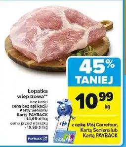 Carrefour Łopatka wieprzowa bez kości oferta