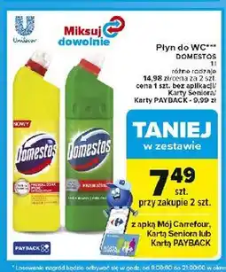 Carrefour Płyn do wc citrus fresh Domestos oferta