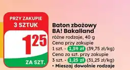 Dino Baton zbożowy Ba!, różne rodzaje Bakalland oferta