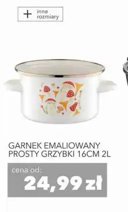 Nela Garnek emaliowany prosty grzybki oferta