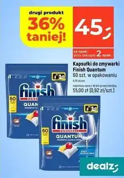 Dealz Tabletki do zmywarek lemon Finish Quantum oferta