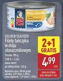 ALDI Filety z tuńczyka w oleju słonecznikowym Golden Seafood oferta
