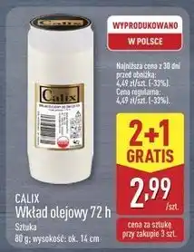 ALDI Wkład olejowy do znicza 72 h 215 g Calix oferta