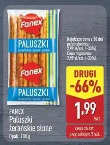 ALDI Paluszki żerańskie słone Fanex oferta