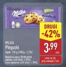 ALDI Ciastka z kawałkami czekolady Milka Pieguski oferta