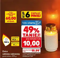 Kaufland Znicz szklany zalewany oferta