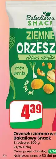 Dino Orzeszki ziemne w skorupce Bakaliowy Snack zielona cebulka oferta