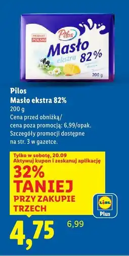 Lidl Masło Pilos ekstra 82% oferta
