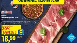 Lidl Żeberka wieprzowe paski Rzeźnik oferta