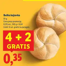 Lidl Bułka kajzerka 4+2 GRATIS Piekarnia Lidla oferta