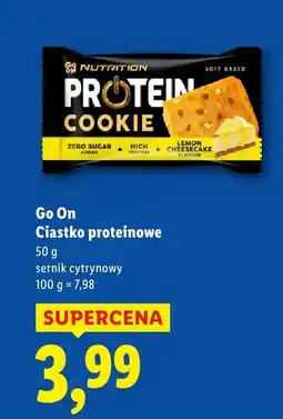 Lidl Ciastko proteinowe: smak sernik cytrynowy Go On oferta