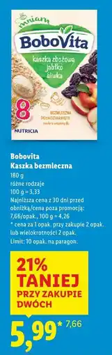 Lidl Kaszka Bobovita bezmleczna różne rodzaje oferta