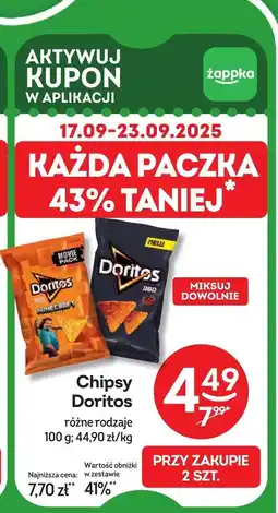 Żabka Chipsy Doritos różne rodzaje oferta