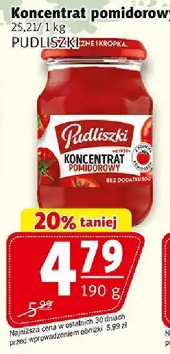 Prim Market Koncentrat pomidorowy Pudliszki oferta