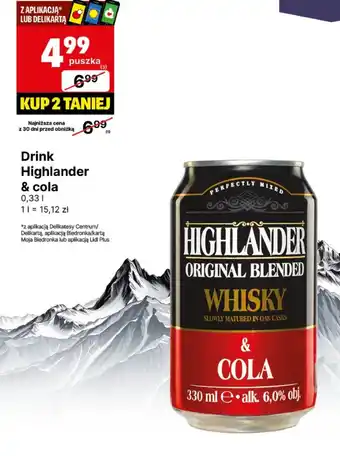 Delikatesy Centrum Drink Highlander oferta