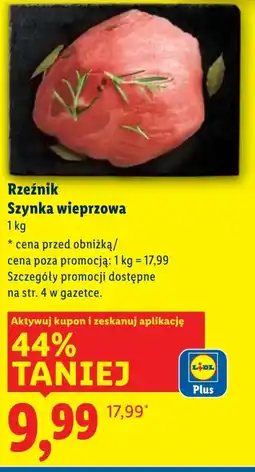 Lidl Szynka Rzeźnik oferta