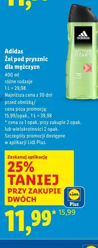 Lidl Żel pod prysznic Adidas oferta
