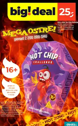 Dealz Chipsy Hot Chip Challenge z przyprawami Carolina Reaper i Trinidad Moruga oferta