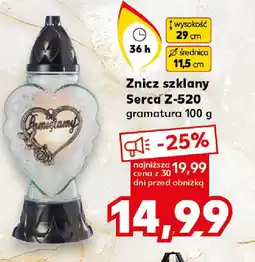 Kaufland Znicz szklany Serce Z-520 oferta