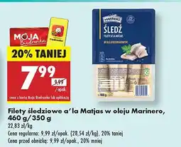 Biedronka Filety śledziowe a'la Matjas w oleju Marinero oferta