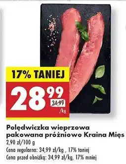 Biedronka Polędwiczka wieprzowa pakowana próżniowo Kraina Mięs oferta