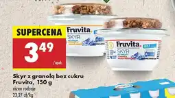 Biedronka Skyr z granolą bez cukru Fruvita oferta