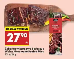 Biedronka Żeberka wieprzowe barbecue Wolno Gotowane Kraina Mięs oferta