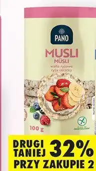 Biedronka Wafle ryżowe Pano musli oferta