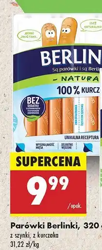 Biedronka Parówki Berlinki z kurczaka oferta