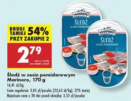 Biedronka Śledź w sosie pomidorowym Marinero oferta