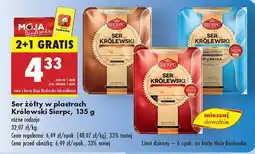 Biedronka Ser żółty w plastrach różne rodzaje Królewski Sierpc oferta