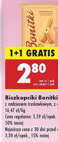 Biedronka Biszkopciki Bonitki z nadzieniem morelowym oferta