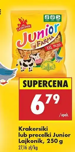 Biedronka Krakersy Junior Lajkonik Farma oferta