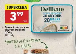 Biedronka Serek kremowy Delikate ze skyrem oferta