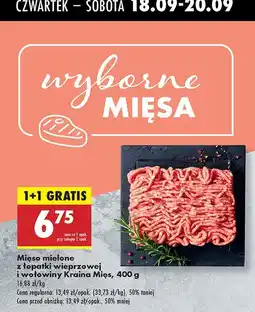 Biedronka Mięso mielone z łopatki wieprzowej i wołowiny Kraina Mięs oferta