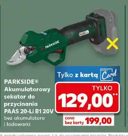 Kaufland Akumulatorowy sekator do przycinania Parkside PAAS 20-Li B1 20V oferta