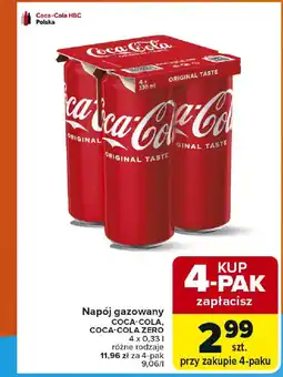 Carrefour Napój gazowany coca-cola, coca-cola zero oferta
