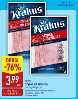 ALDI Szynka od szwagra Krakus oferta