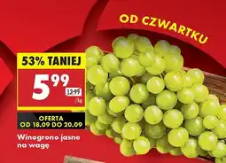 Biedronka Winogrono jasne na wagę Biedronka oferta