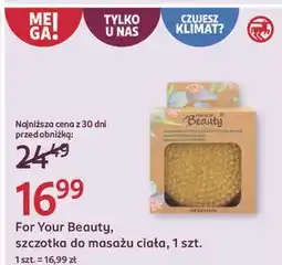 Rossmann Szczotka kąpielowa do masażu ciała For Your Beauty oferta