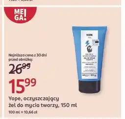 Rossmann Żel do mycia twarzy energia oczyszczenia Yope Men oferta