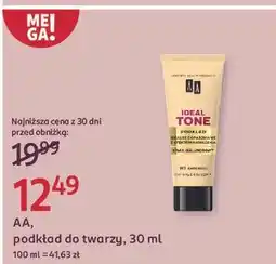Rossmann Podkład perfekcyjne dopasowanie idealne krycie 16h multi-hydration 107 dark beige Aa Ideal Tone oferta