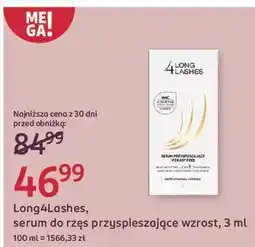 Rossmann Serum przyspieszające wzrost rzęs Long4Lashes oferta