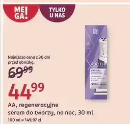 Rossmann Nocne serum regenerujące Aa Youth Supreme oferta