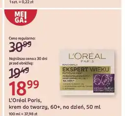 Rossmann Krem przeciwzmarszczkowy odbudowujący 60+ L'oreal Age Perfect oferta