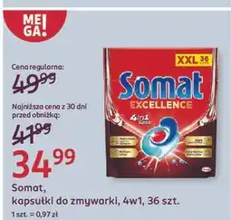 Rossmann Tabletki do zmywarek Somat Excellence 4In1 oferta