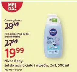 Rossmann Delikatny żel do mycia ciała i włosów Nivea Baby oferta